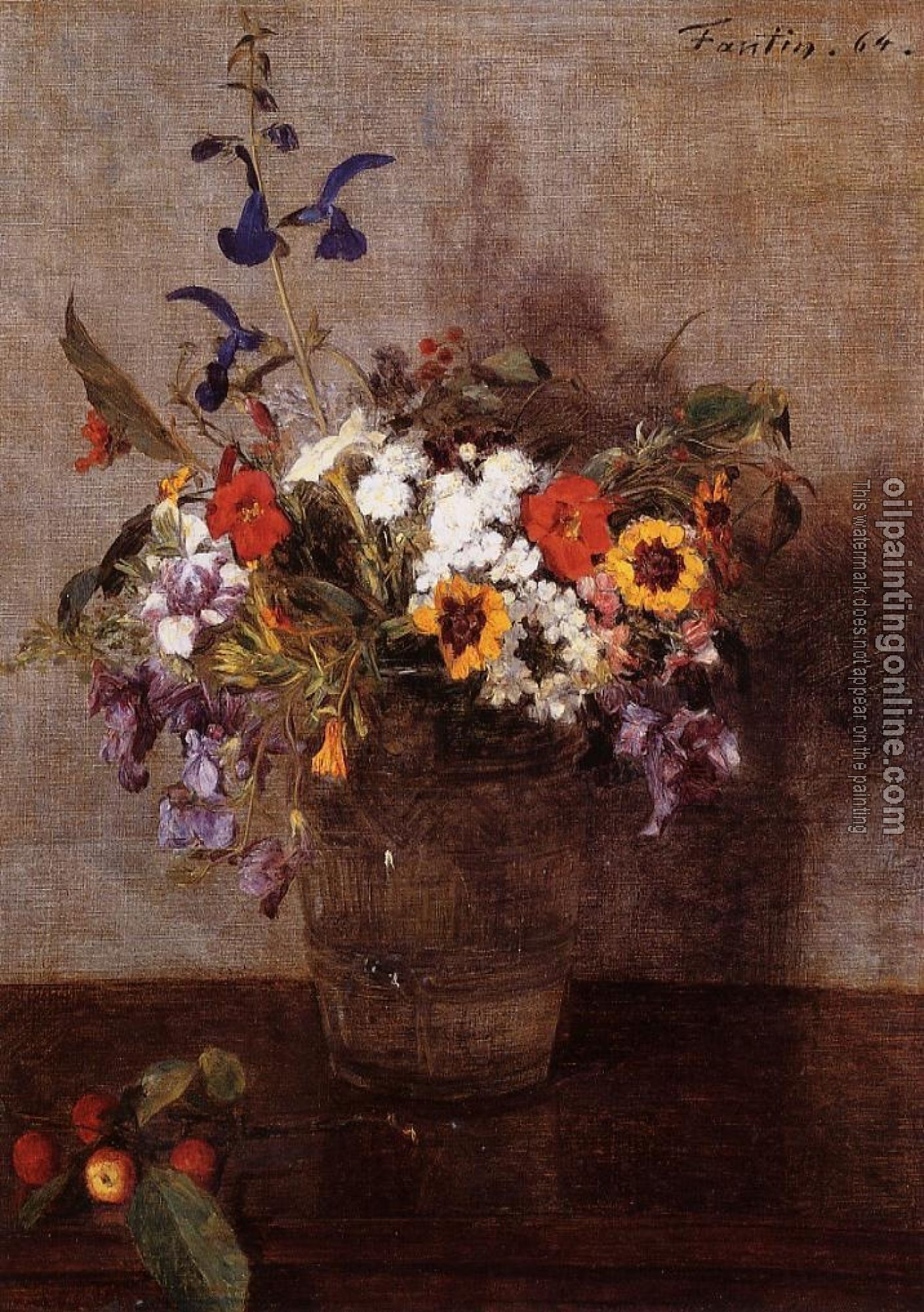 Fantin-Latour, Henri - Diverse Flowers